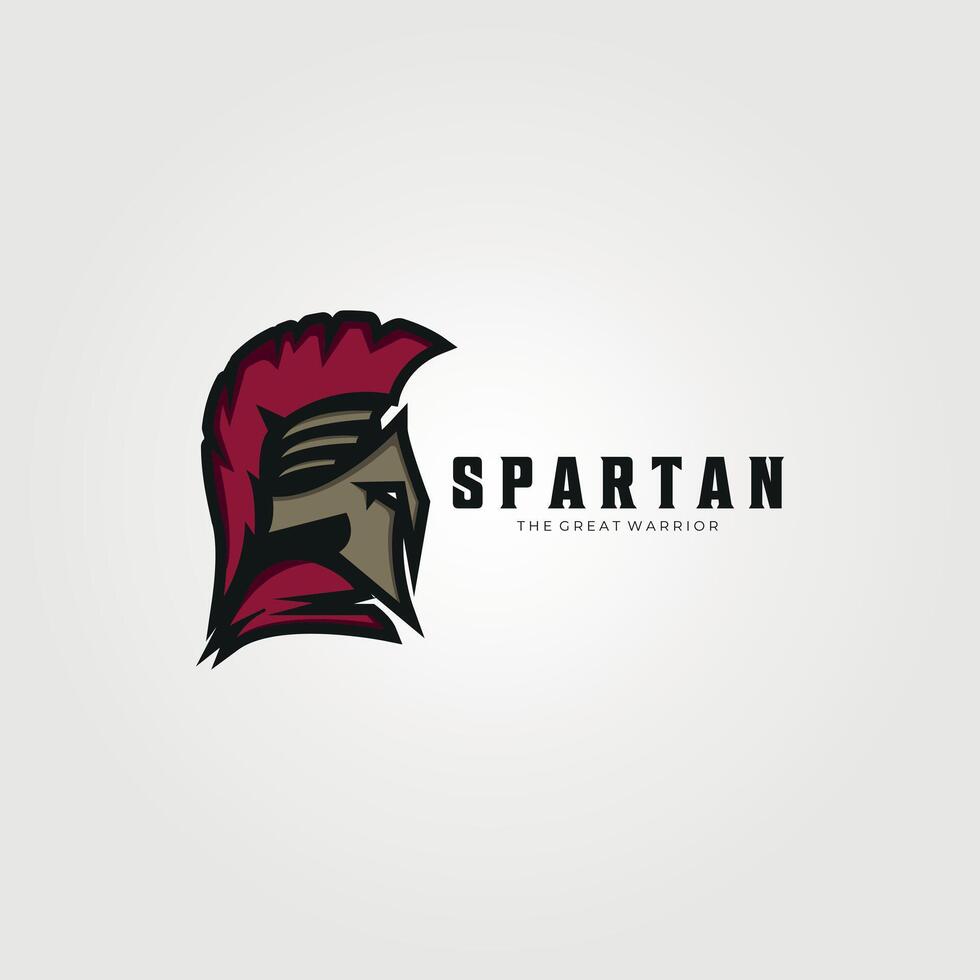 el genial guerrero de espartano logo icono Clásico ilustración diseño vector