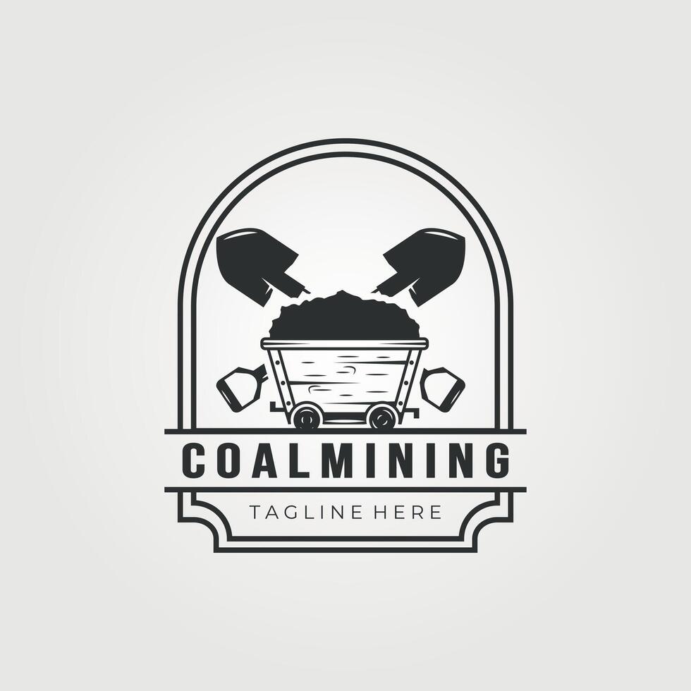 minería logo Clásico ilustración diseño vector