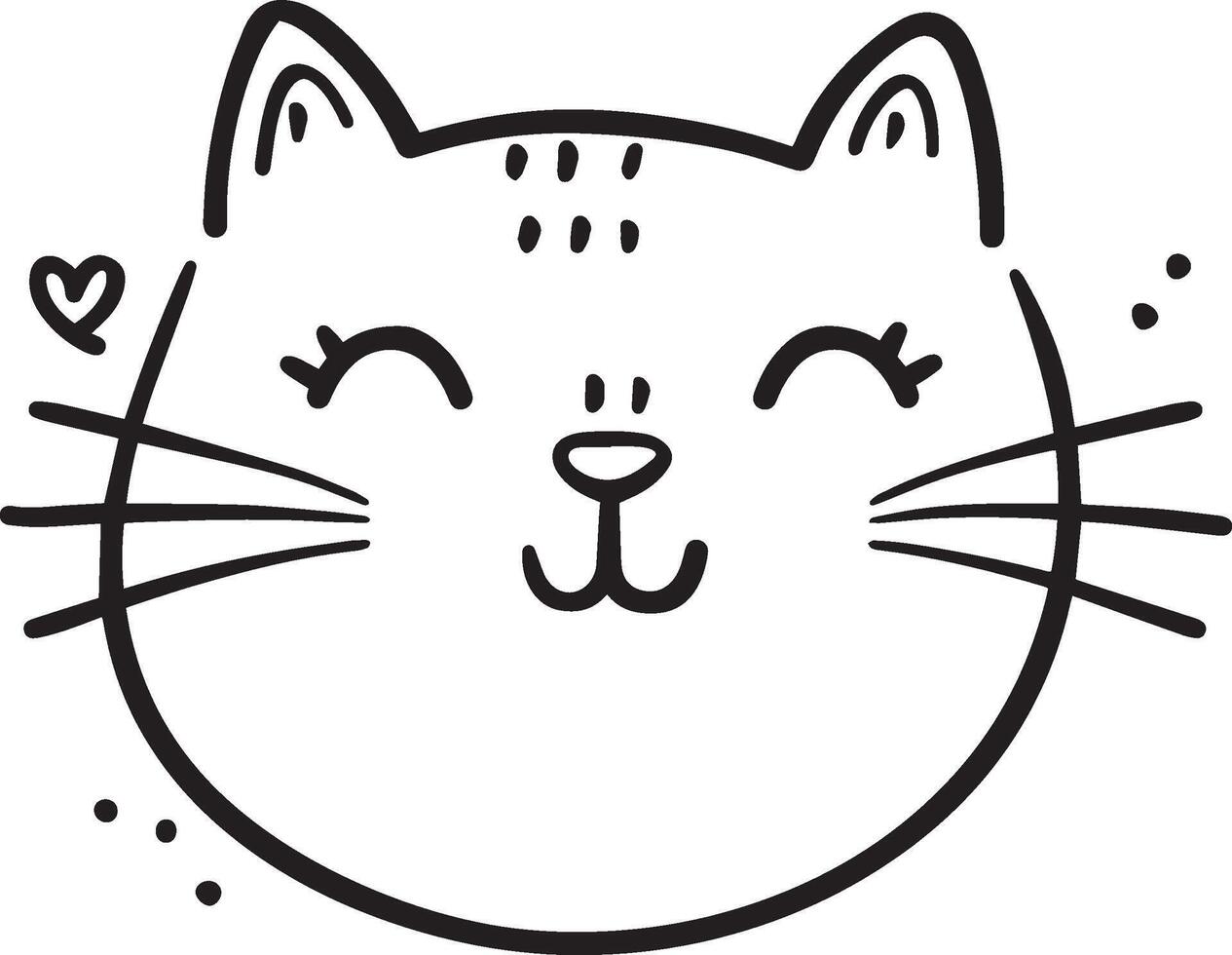 sencillo línea dibujo de gato vector