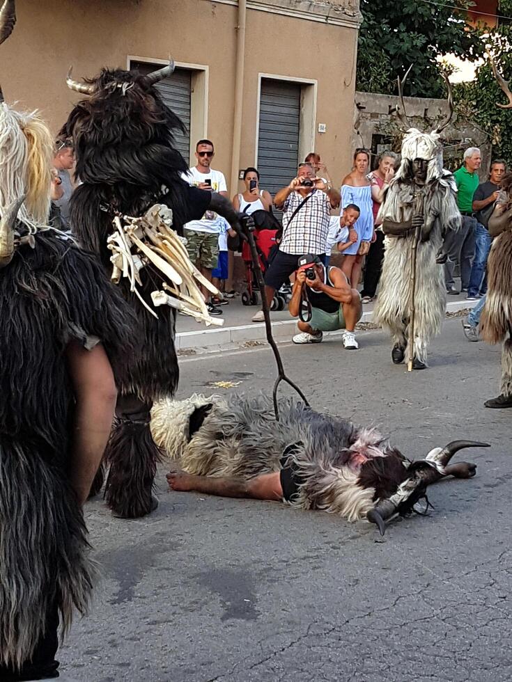 ancient rites, masks and traditions in Sardinia. photo