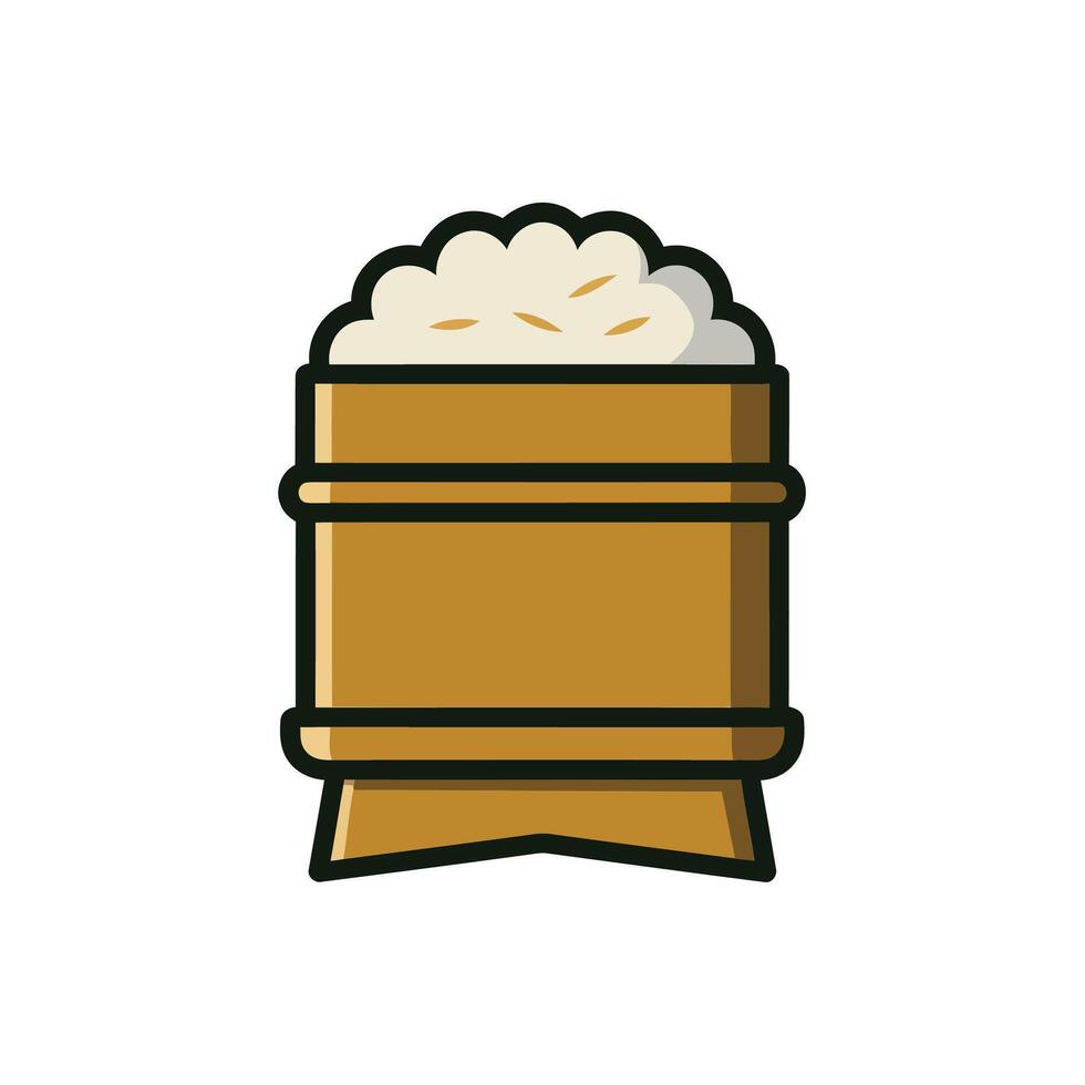 simple minimalism sticky rice box vector