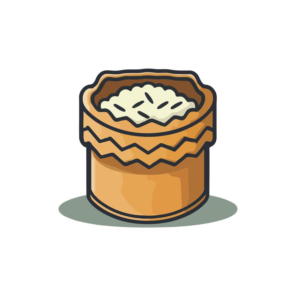 rice box sticky simple design vector