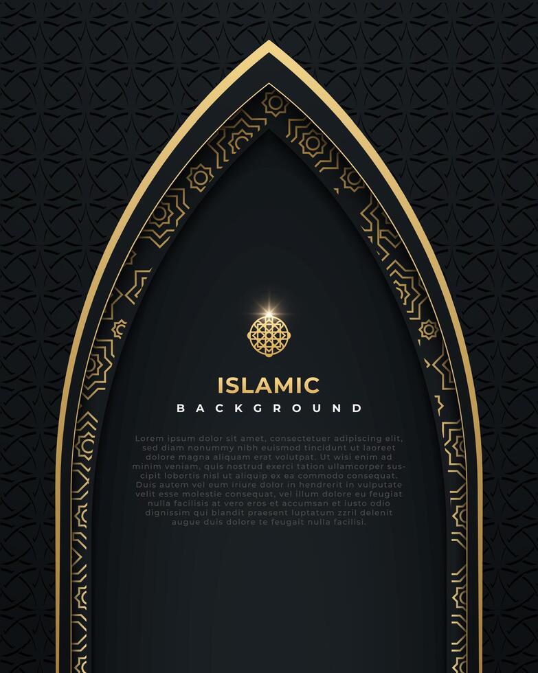 Elegant luxury black Islamic background vector