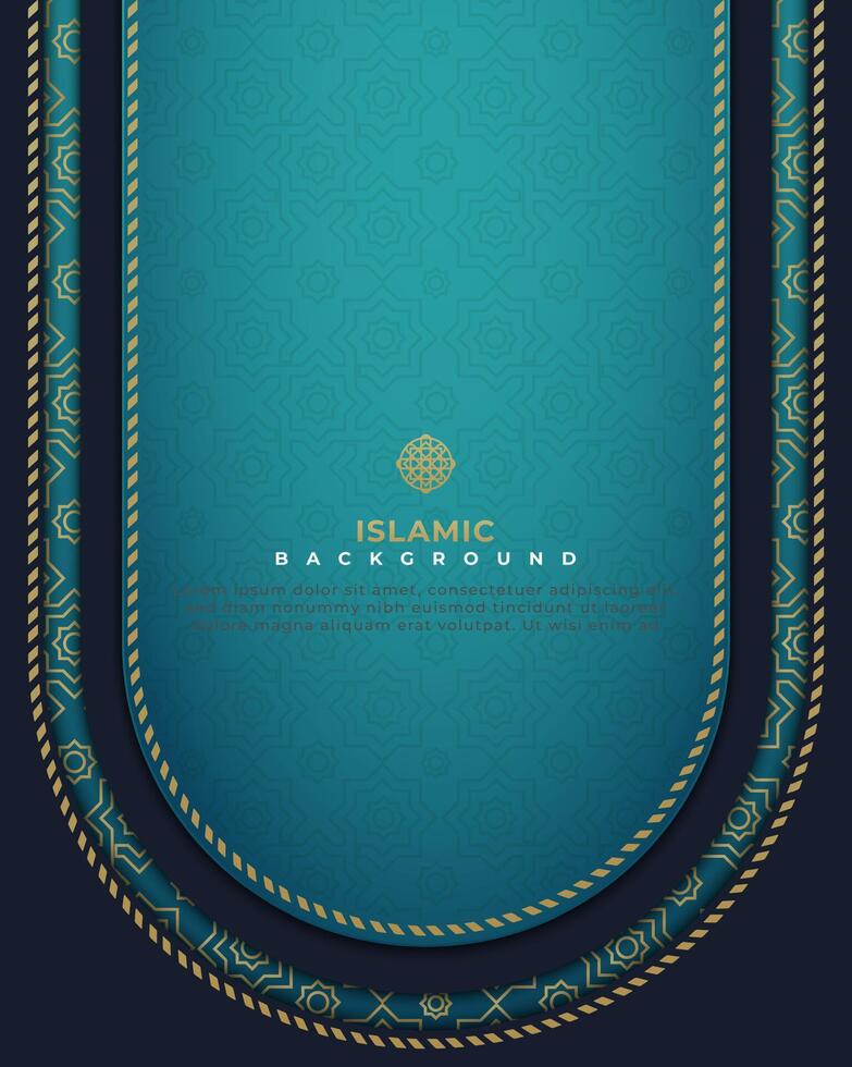 Elegant decorative blue Islamic background vector