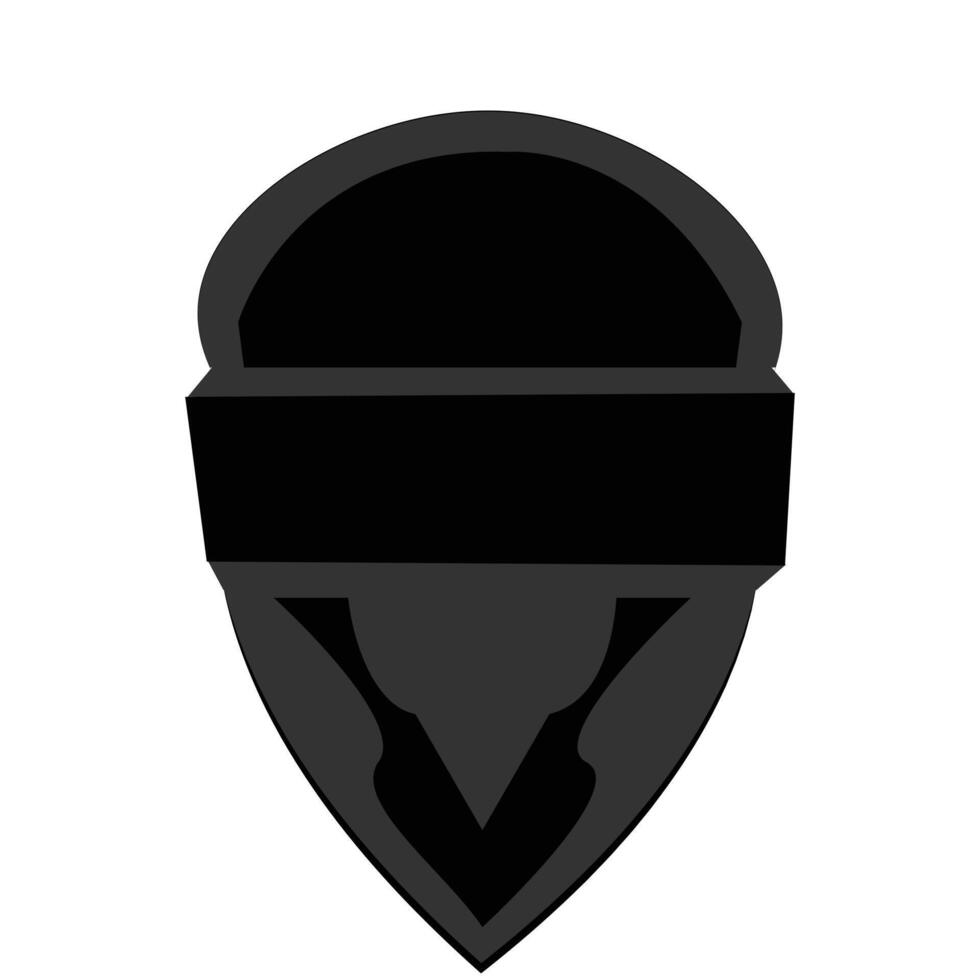 emblem for black and gray shield logo background vector