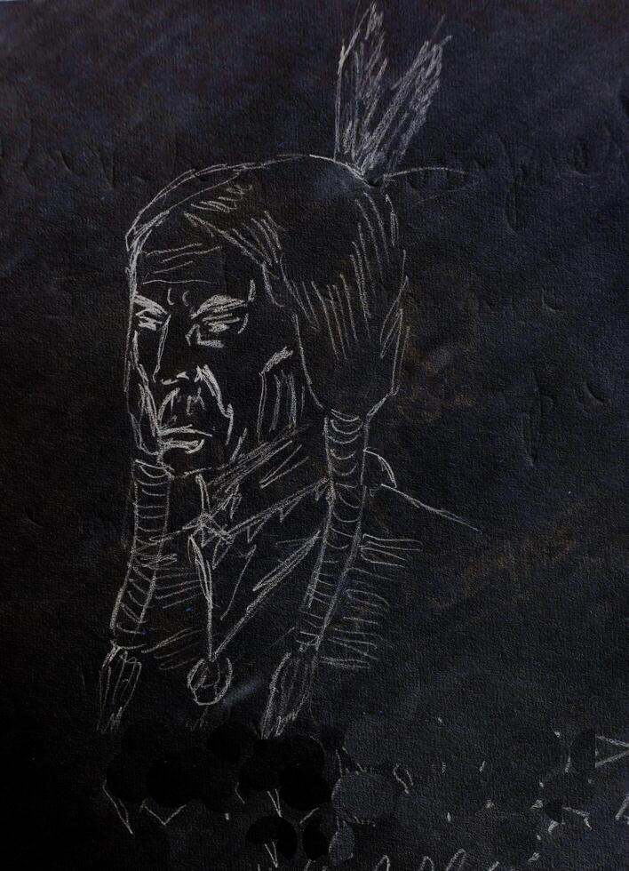 the head of a Native American chief photo