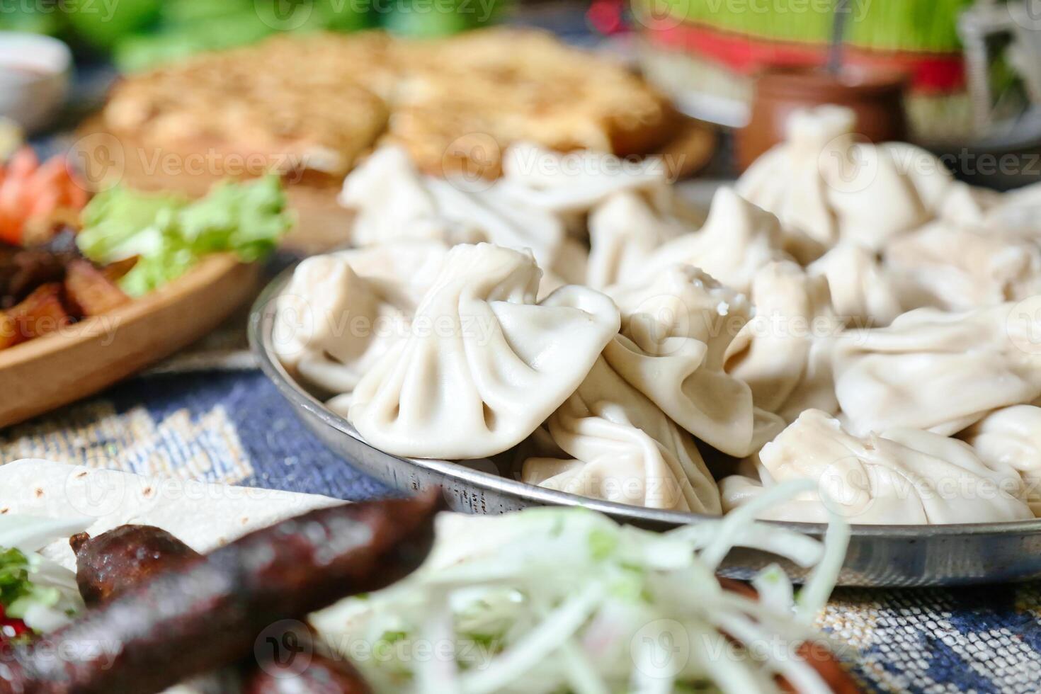 Close-Up of a Plate of Food on a Table photo