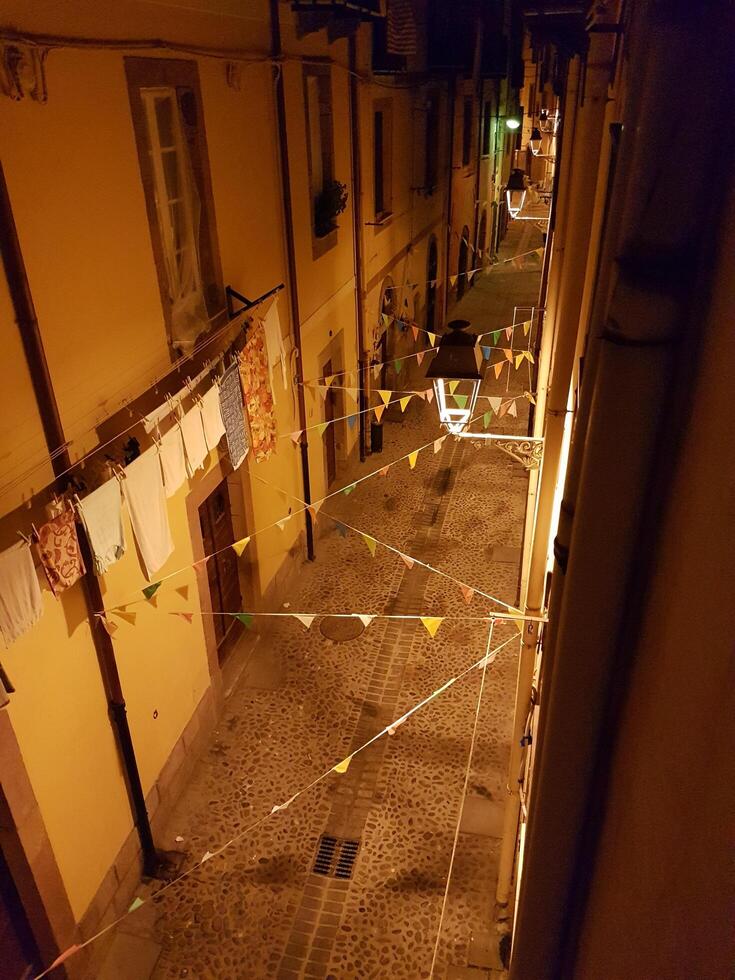 Bosa, Sardinia, Italy, Europe - August 12, 2019 an alley in the historic center photo