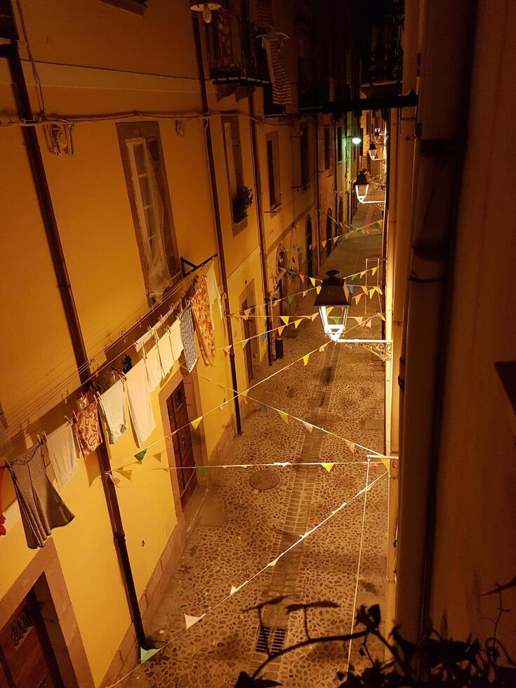 Bosa, Sardinia, Italy, Europe - August 12, 2019 an alley in the historic center photo