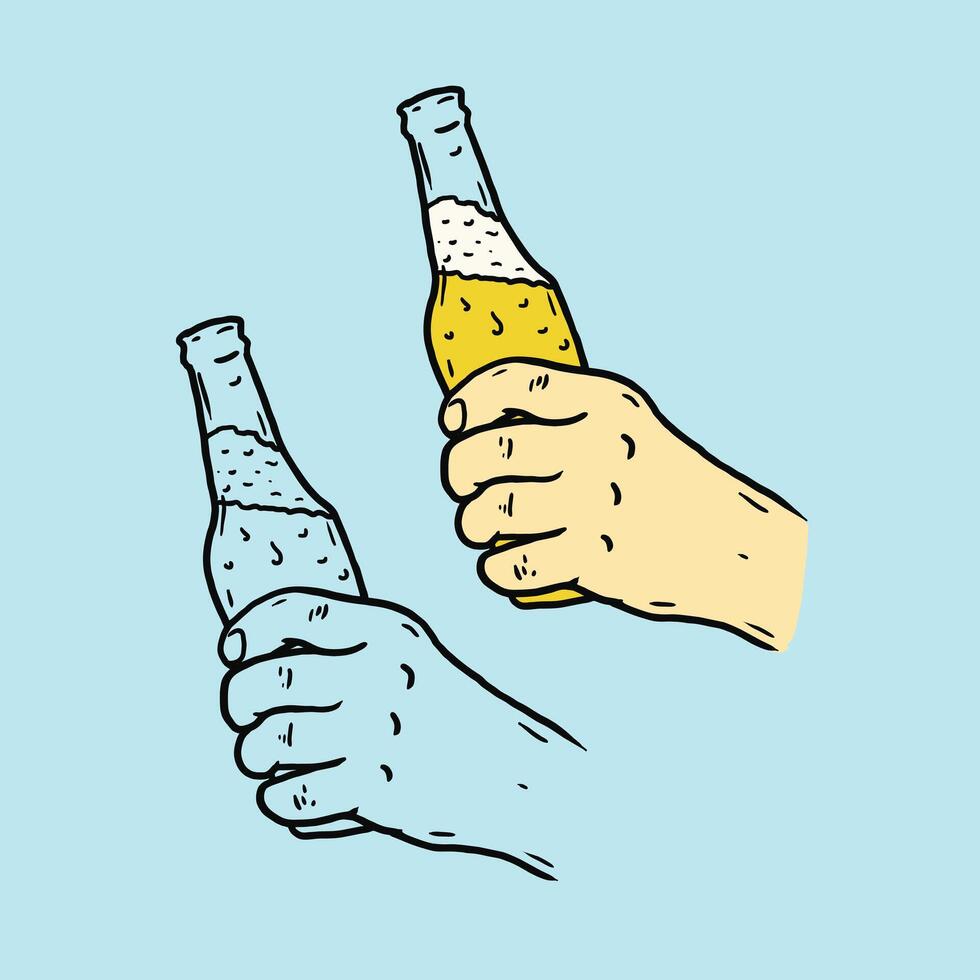 bottle of beer vector