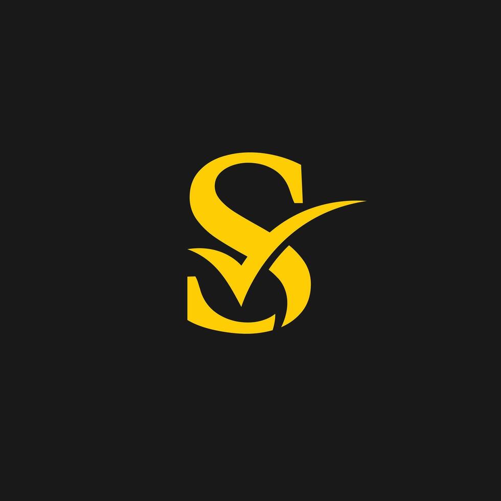 letter S check logo design vector