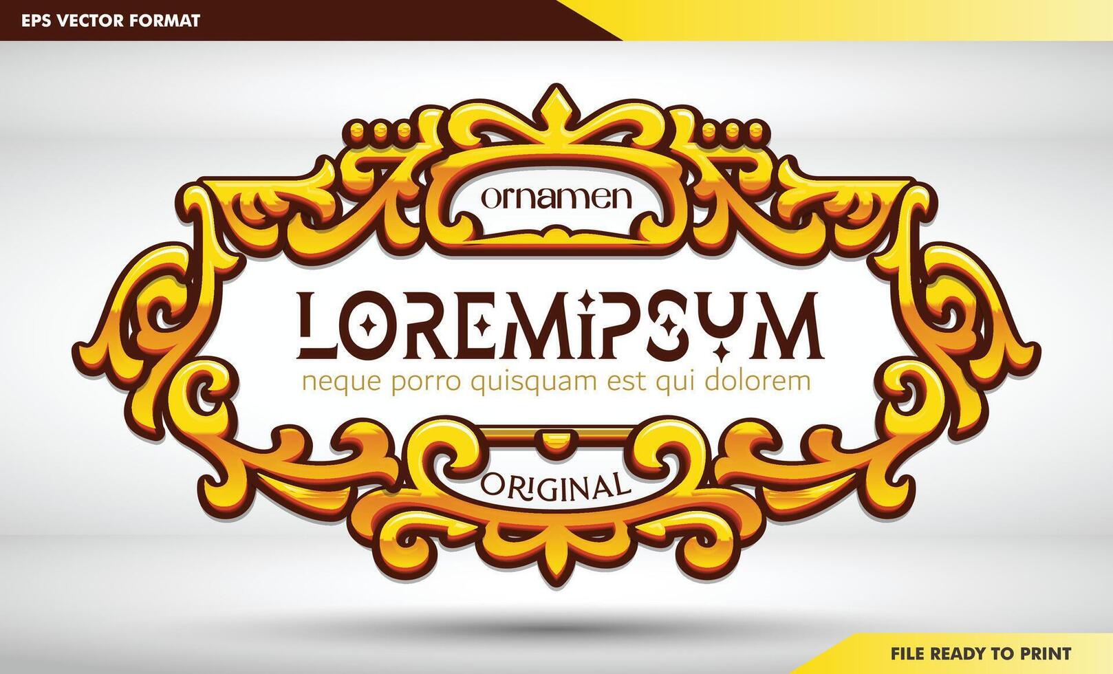 the ornate logo for a company vector