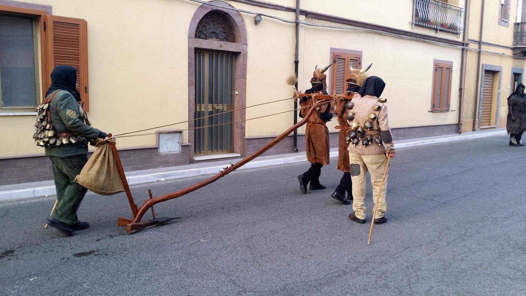 ancient rites, masks and traditions in Sardinia. photo