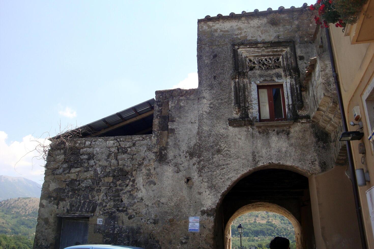 Sant'agata de Goti, Italy, Europe - July 21, 2019. old buildings in the historic center photo