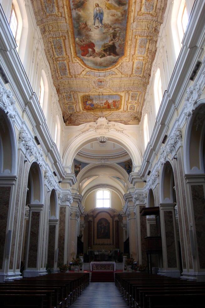 Sant'agata de Goti, Italy, Europe - July 21, 2019. the interior of the cathedral photo