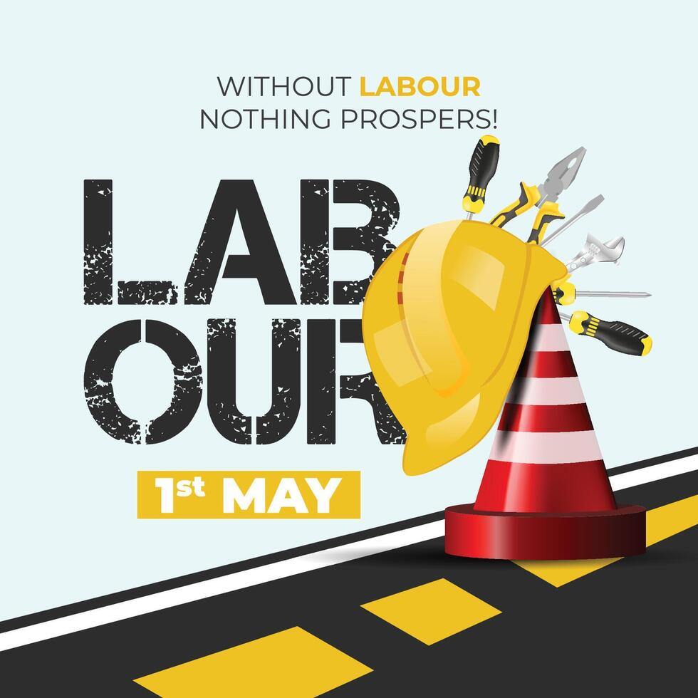 Labour day 1st may illustration design vector