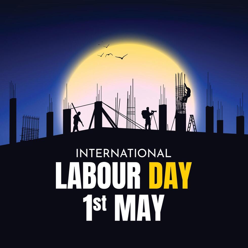 international labour day 1st may illustration vector