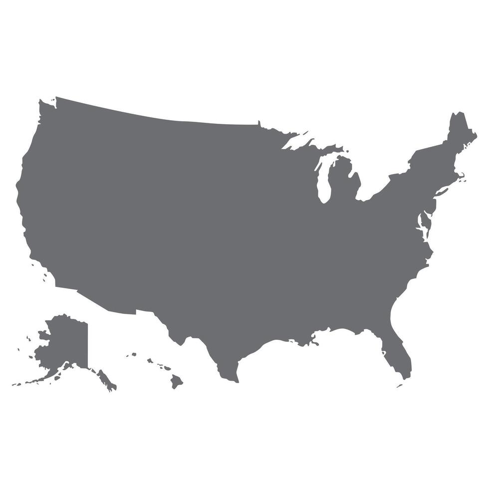 United State America USA simple Map Island Style Flat Design Editable . Suitable for Content Element or background modern vector