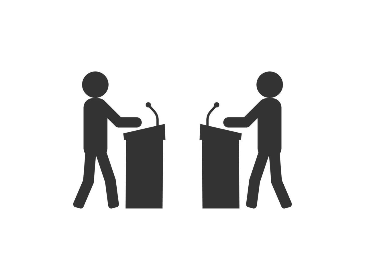 debate, comunicación, discusión icono. ilustración. vector