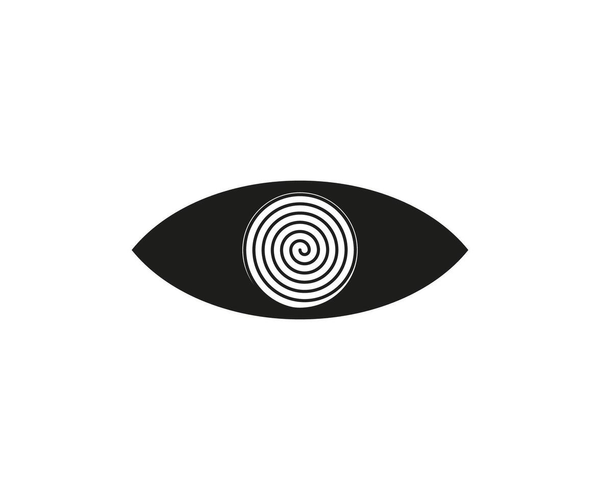 Hypnosis, eye, spiral icon. illustration. vector