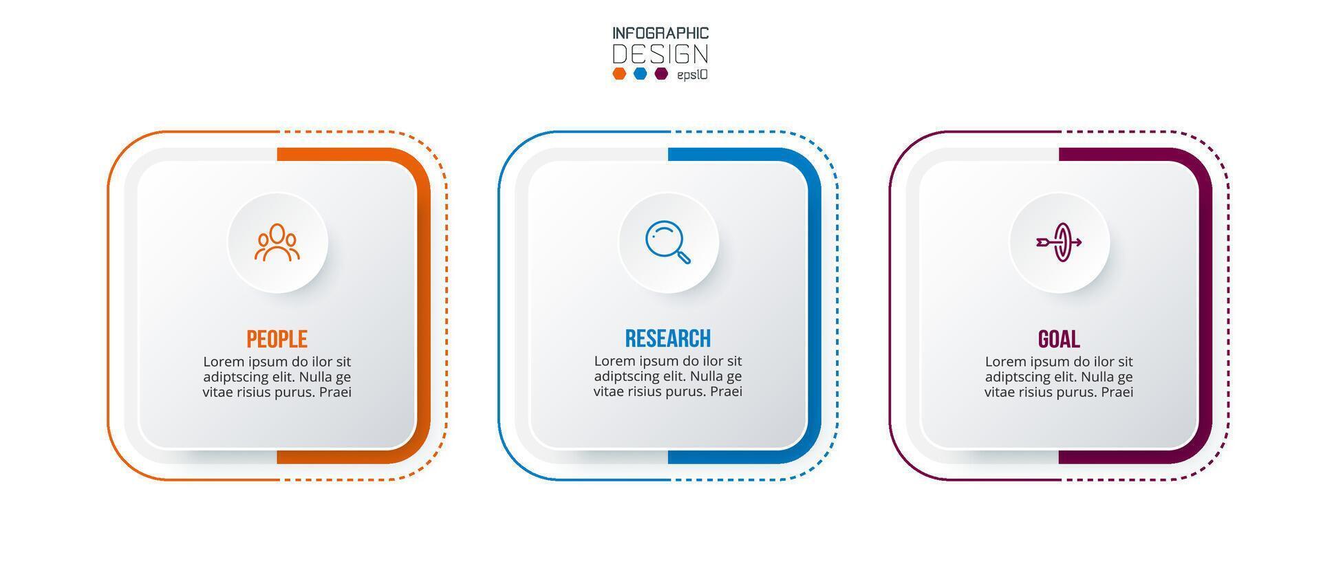 Business concept infographic template with option. vector