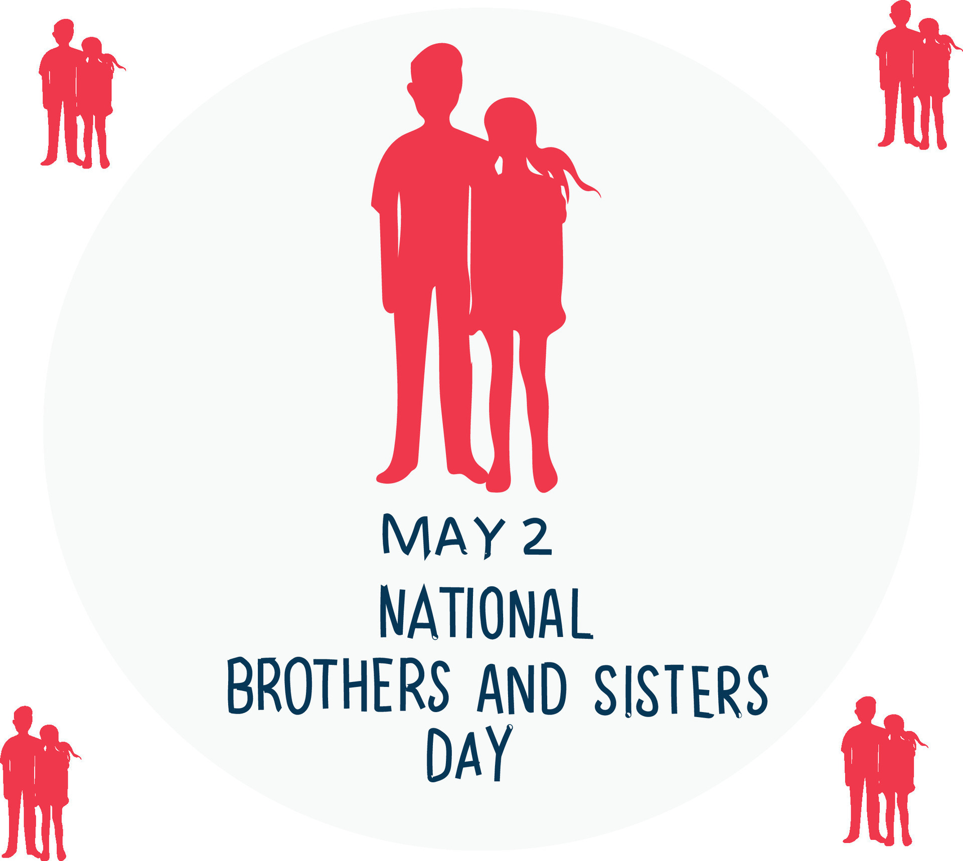 National brothers and sisters day 42681411 vector art at vecteezy