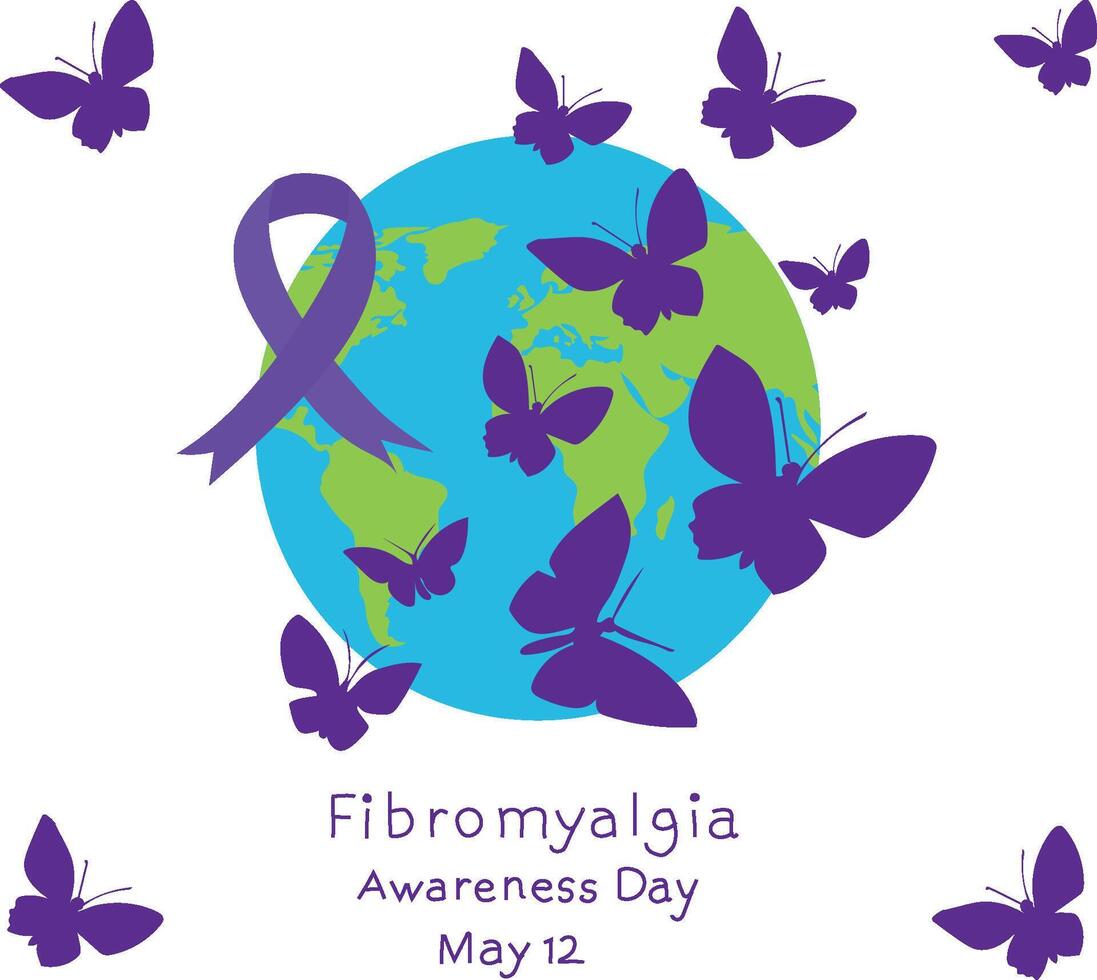 fibromialgia conciencia día vector