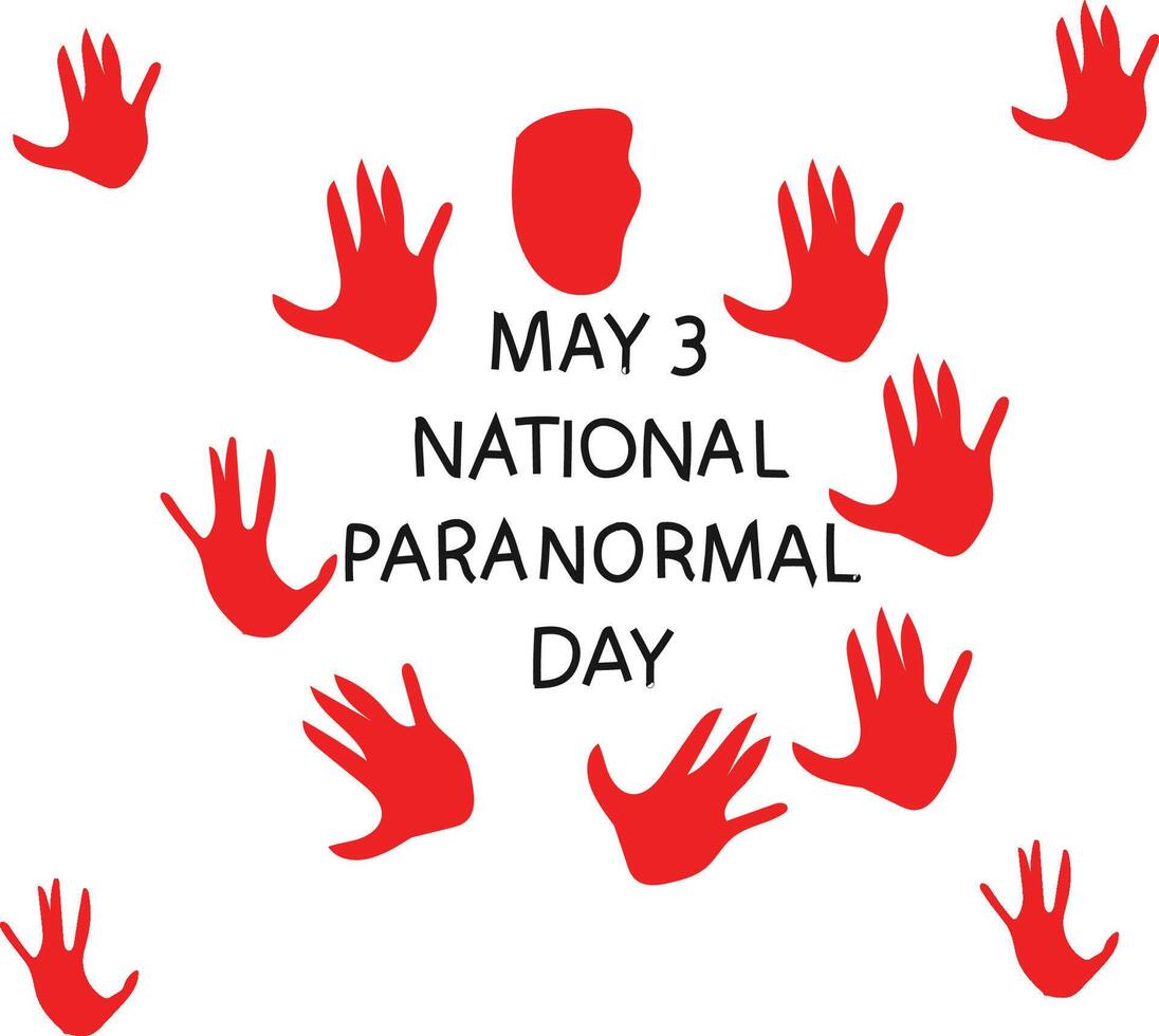 NATIONAL PARANORMAL DAY vector