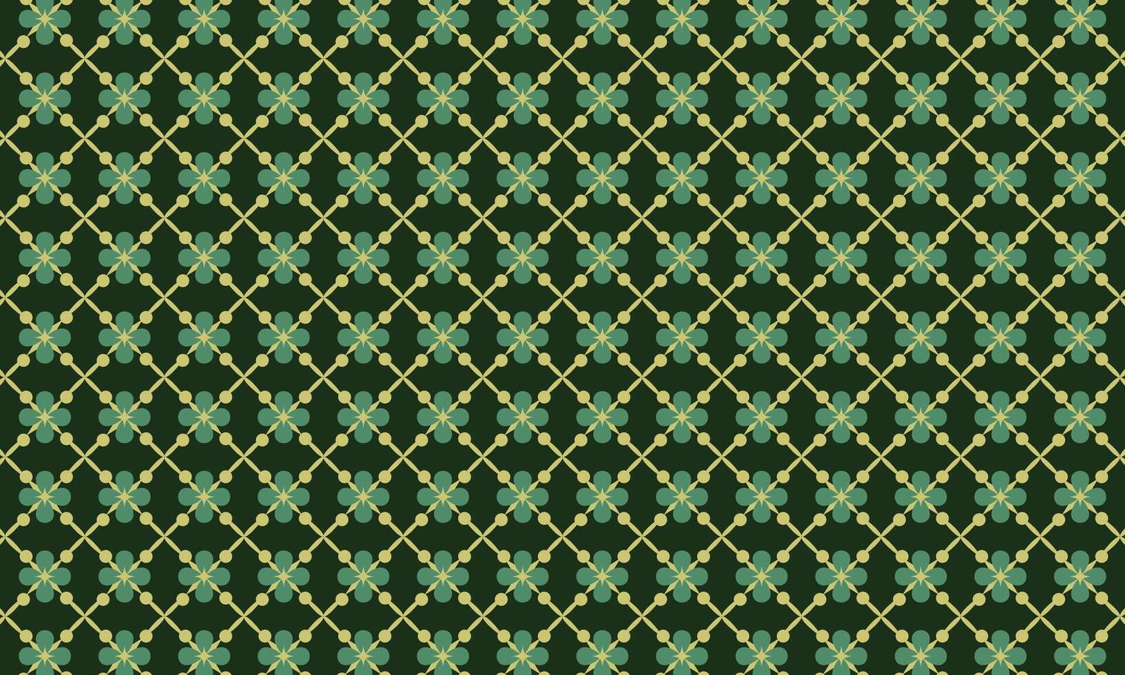 Seamless Flower Pattern Islamic Background in Green vector