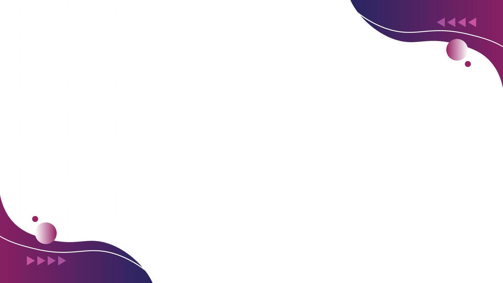 Abstract white background curved purple frame for text space vector