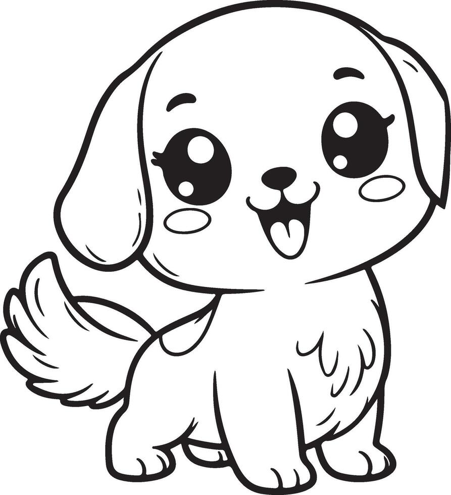 Cute Animal Coloring Pages Illustration vector