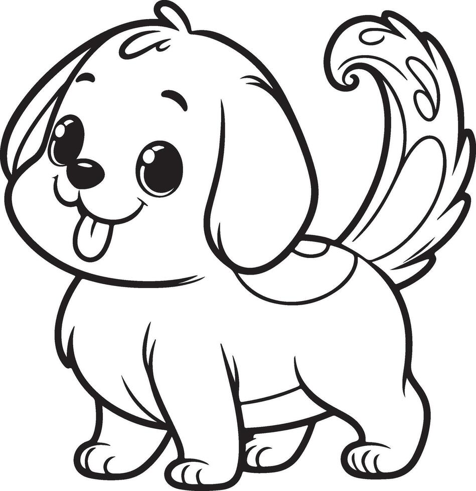 Cute Animal Coloring Pages Illustration vector