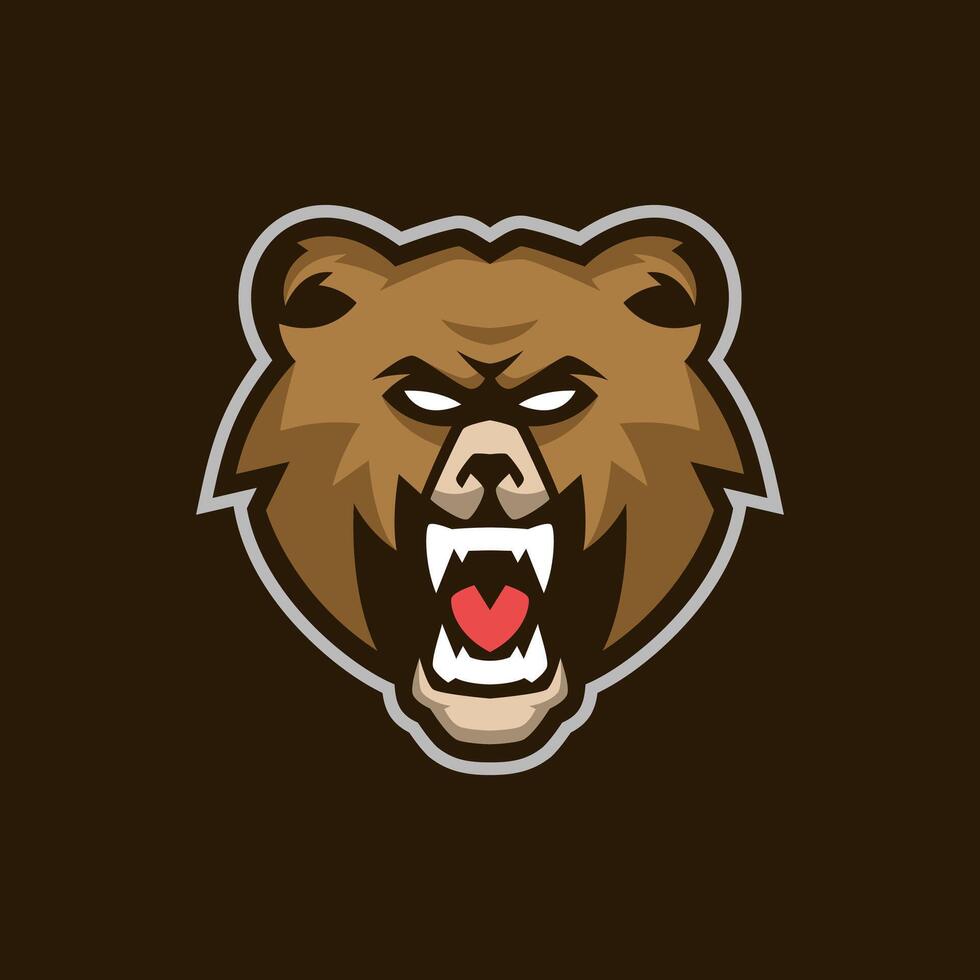 Bear Mascot Logo Template vector