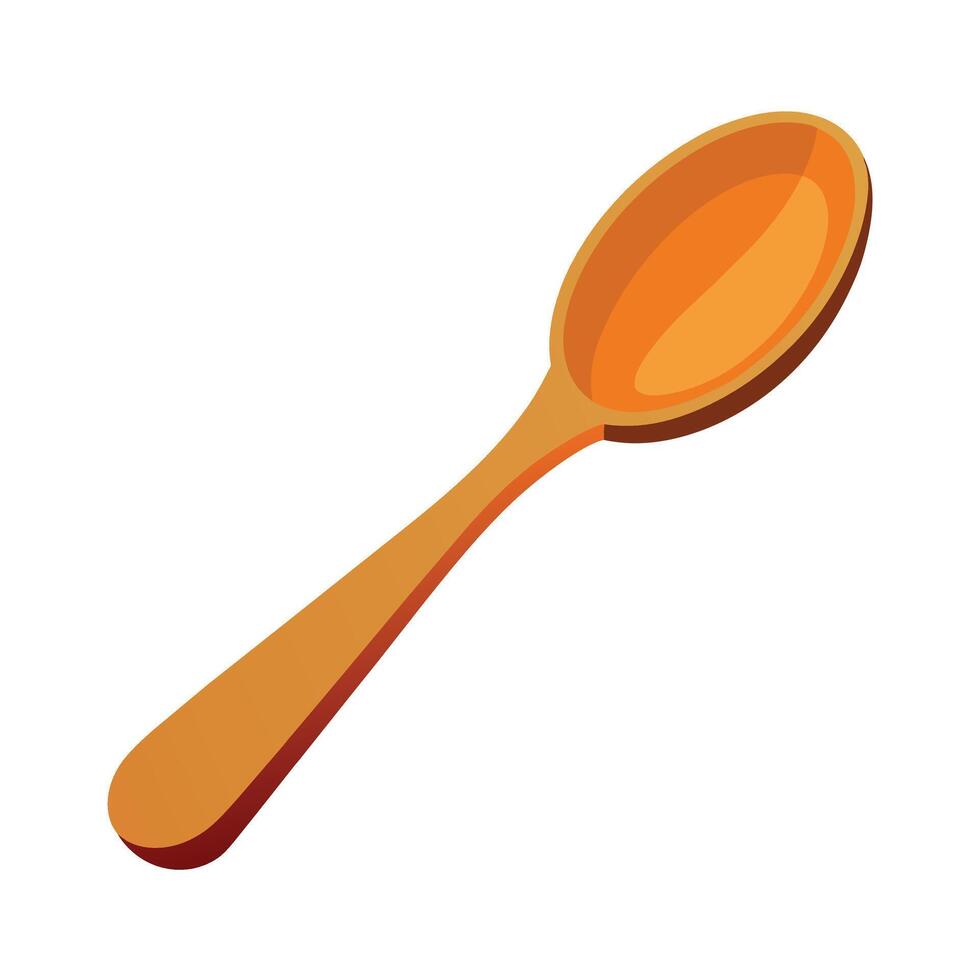 Illustration of Wooden Spoon on White vector