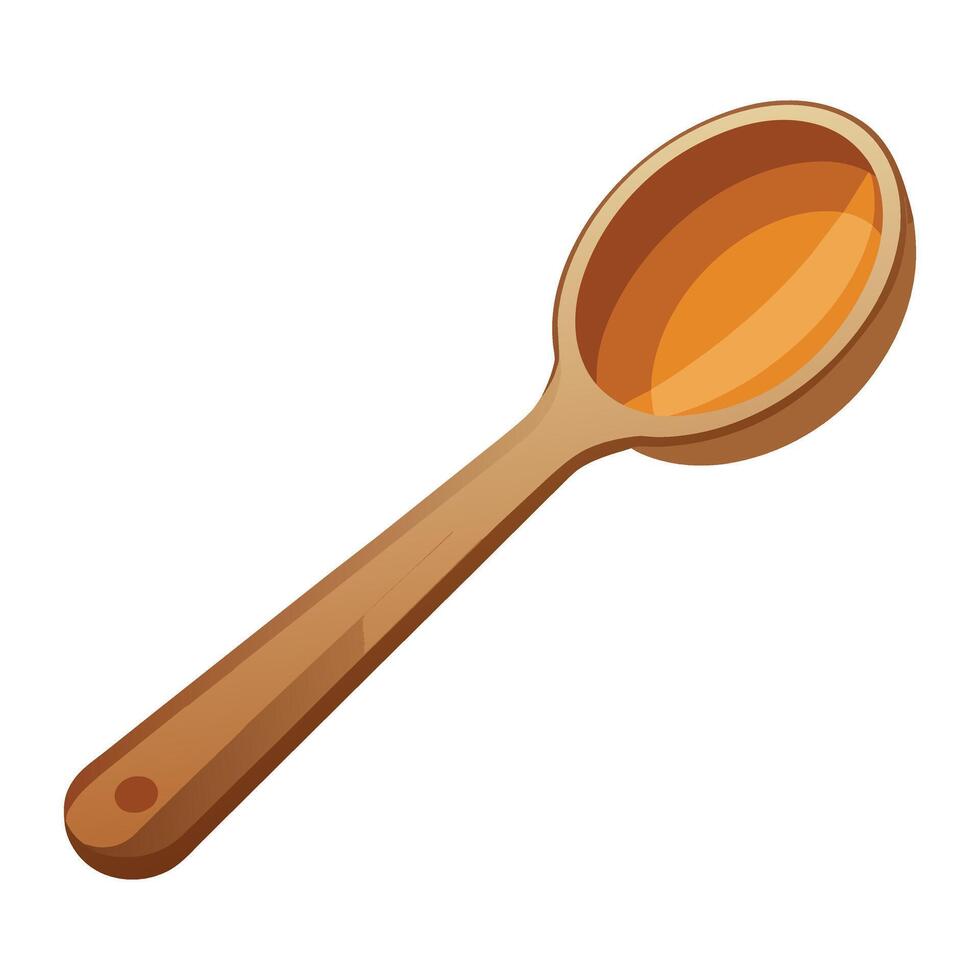 Illustration of Wooden Measuring Spoon on White vector