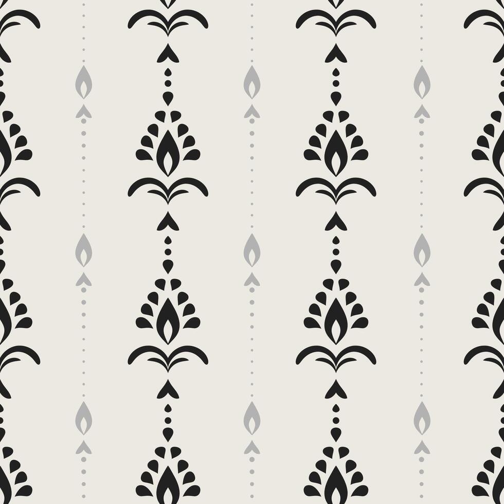 Damask seamless pattern. Elegant minimalistic texture for wallpapers, backgrounds, textile, fabric and page fill. vector