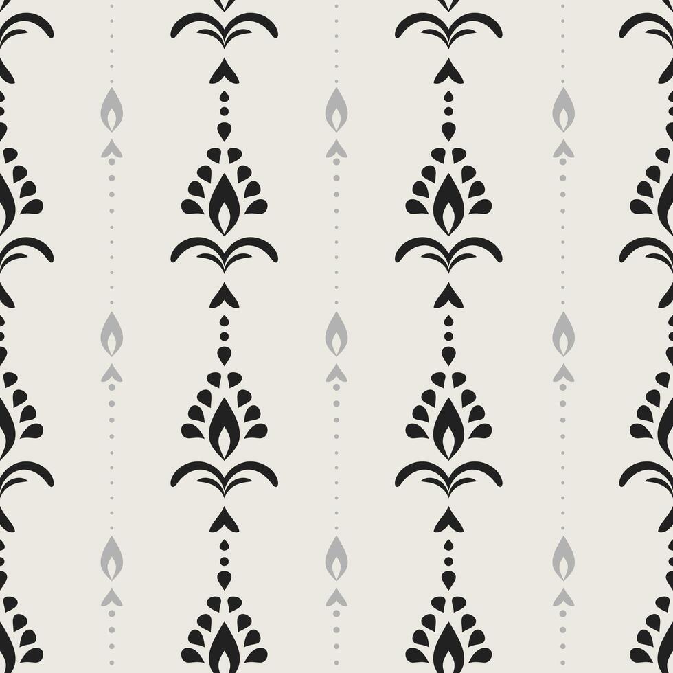 Damask seamless pattern. Elegant minimalistic texture for wallpapers, backgrounds, textile, fabric and page fill. vector