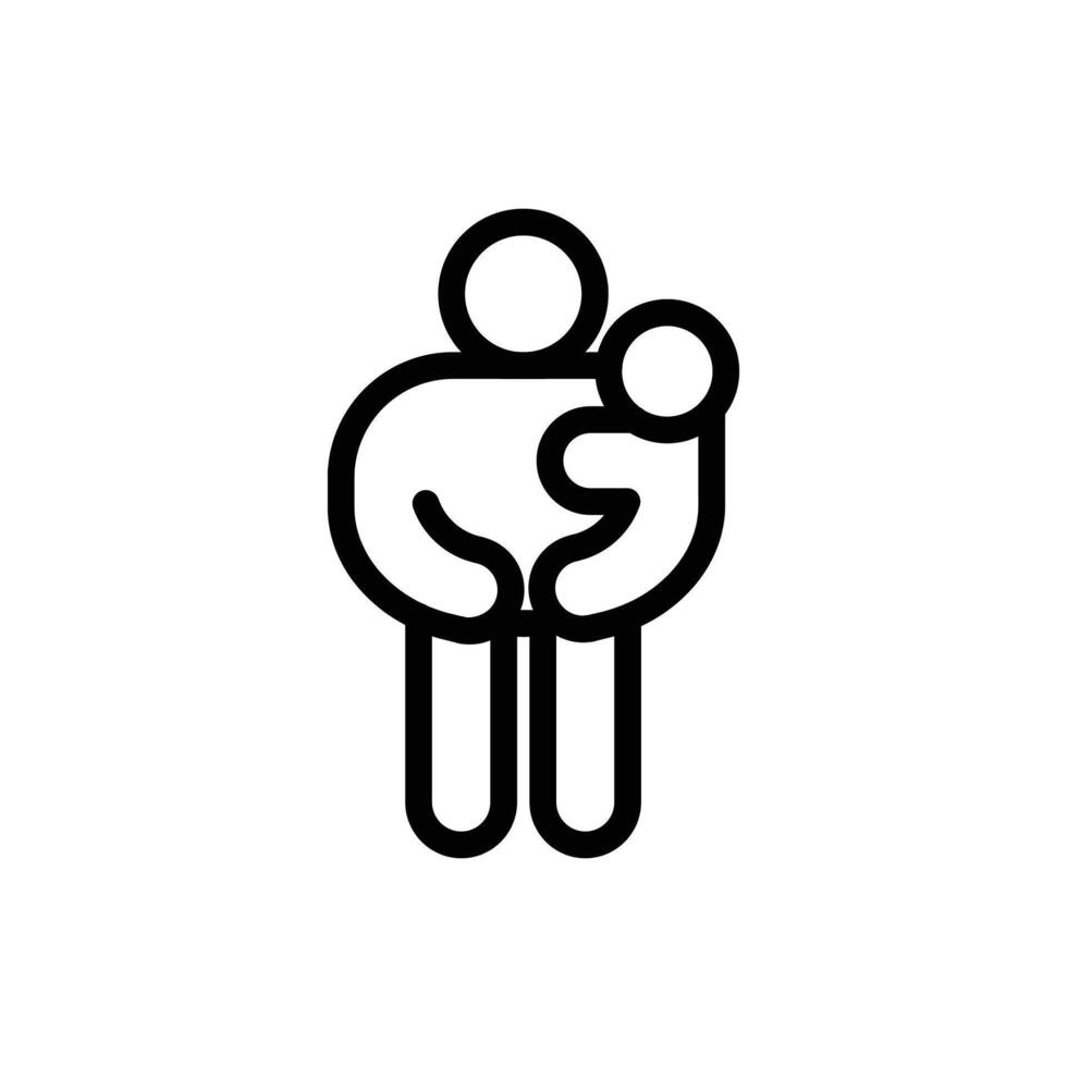 babysitting mother outline icon pixel perfect design good for website and mobile app vector