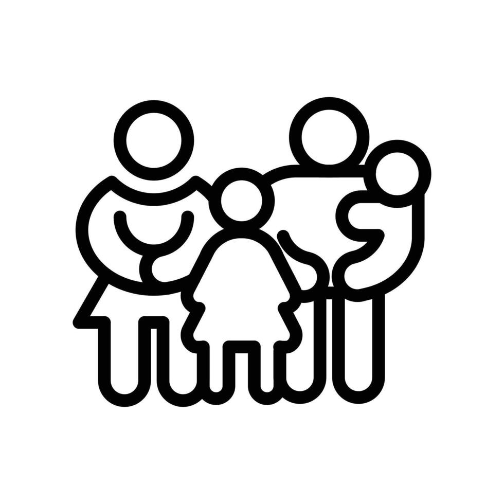 family outline icon pixel perfect design good for website and mobile app vector