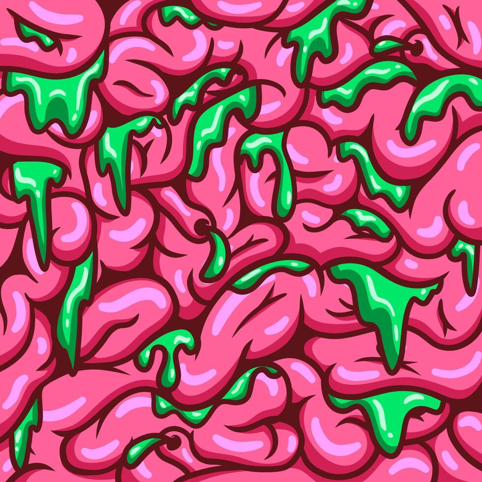 free illustration of intestine and green fluid background vector