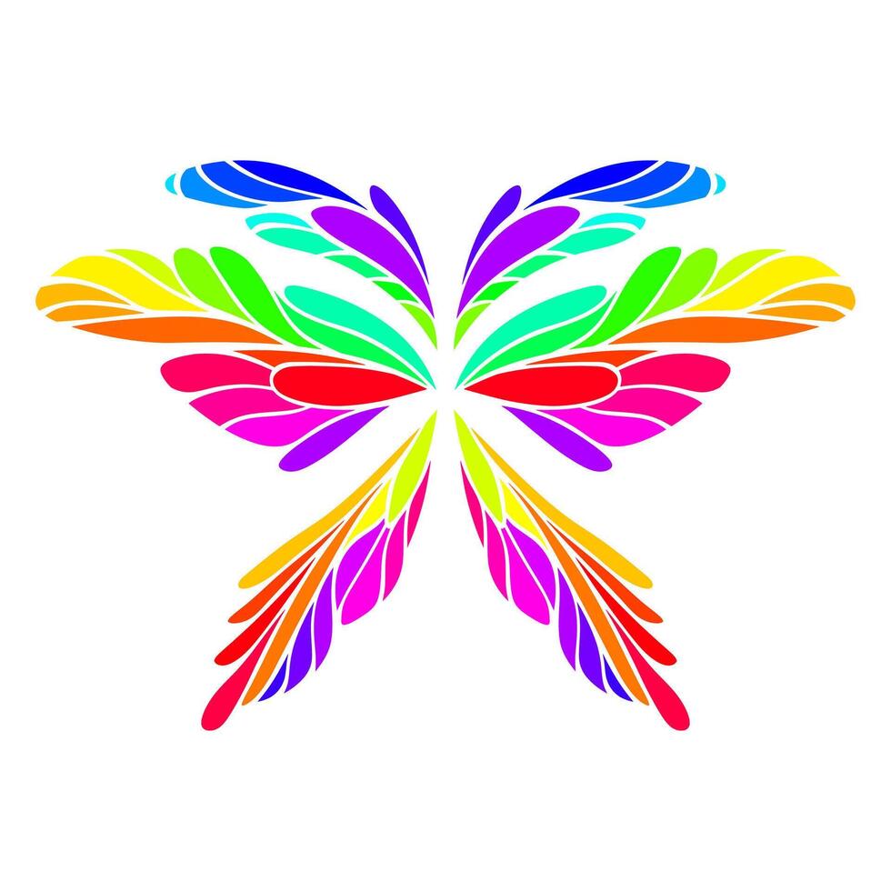 premium , logo of a pair of butterfly wings vector