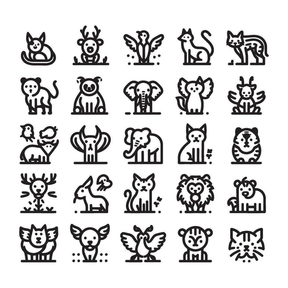 Animal Set Icon vector