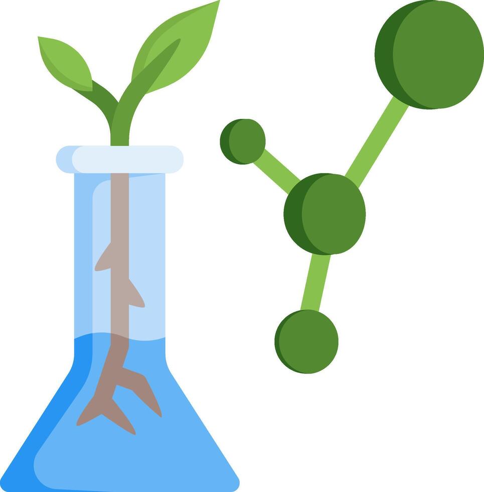 químico inteligente granja icono en plano estilo con un agricultura tema diseño vector