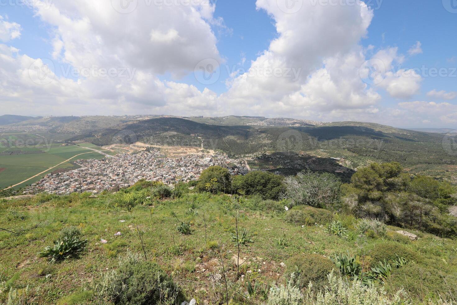 Landscape in the mountains in northern Israel. photo
