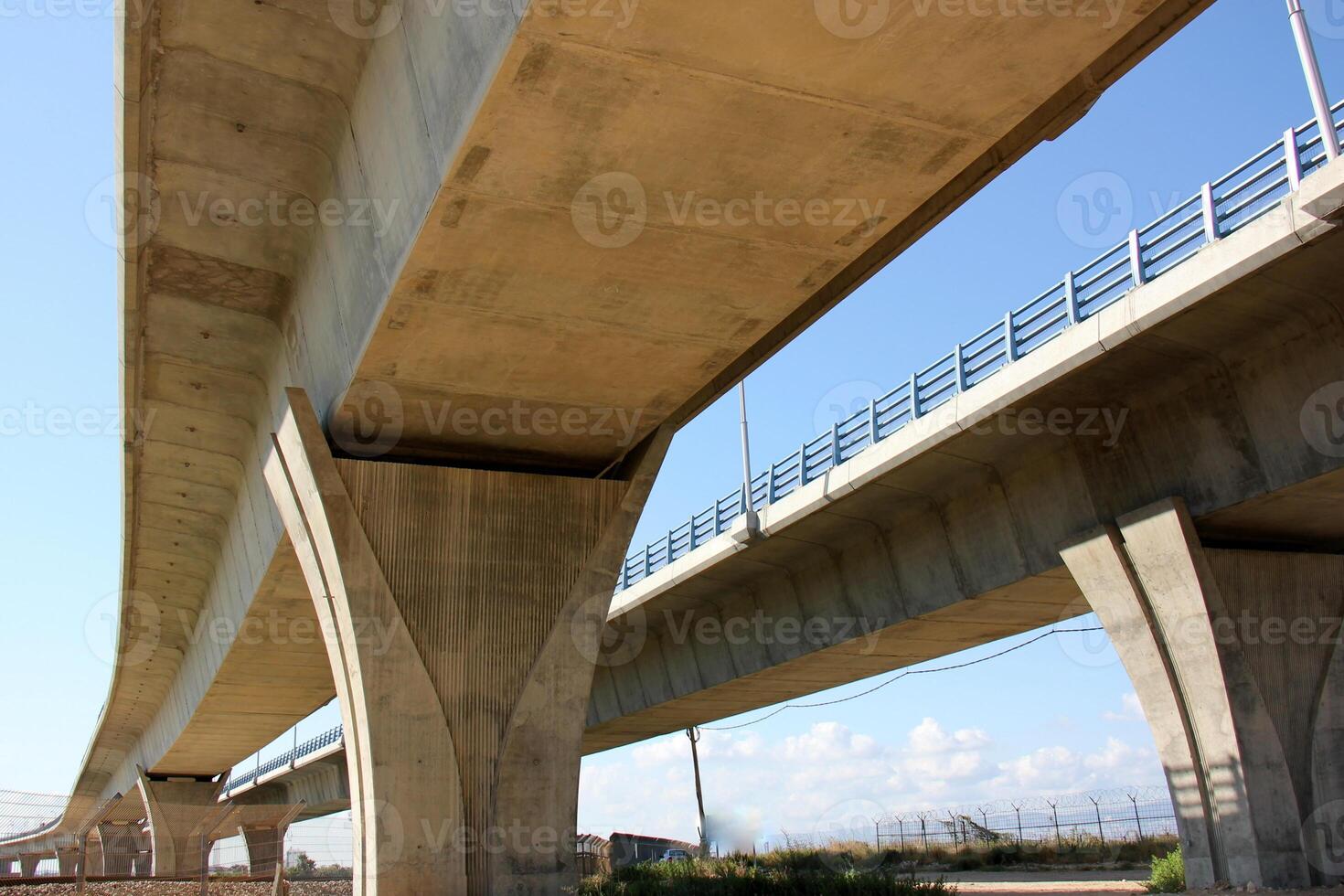 The bridge was built over a gorge and a water obstacle. photo