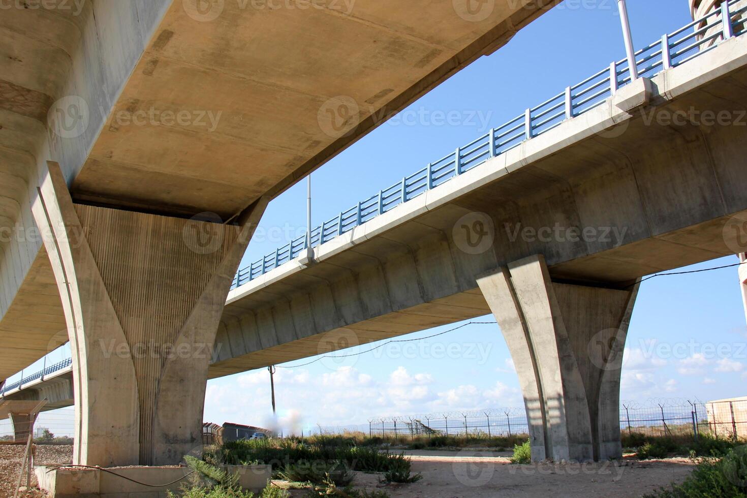 The bridge was built over a gorge and a water obstacle. photo