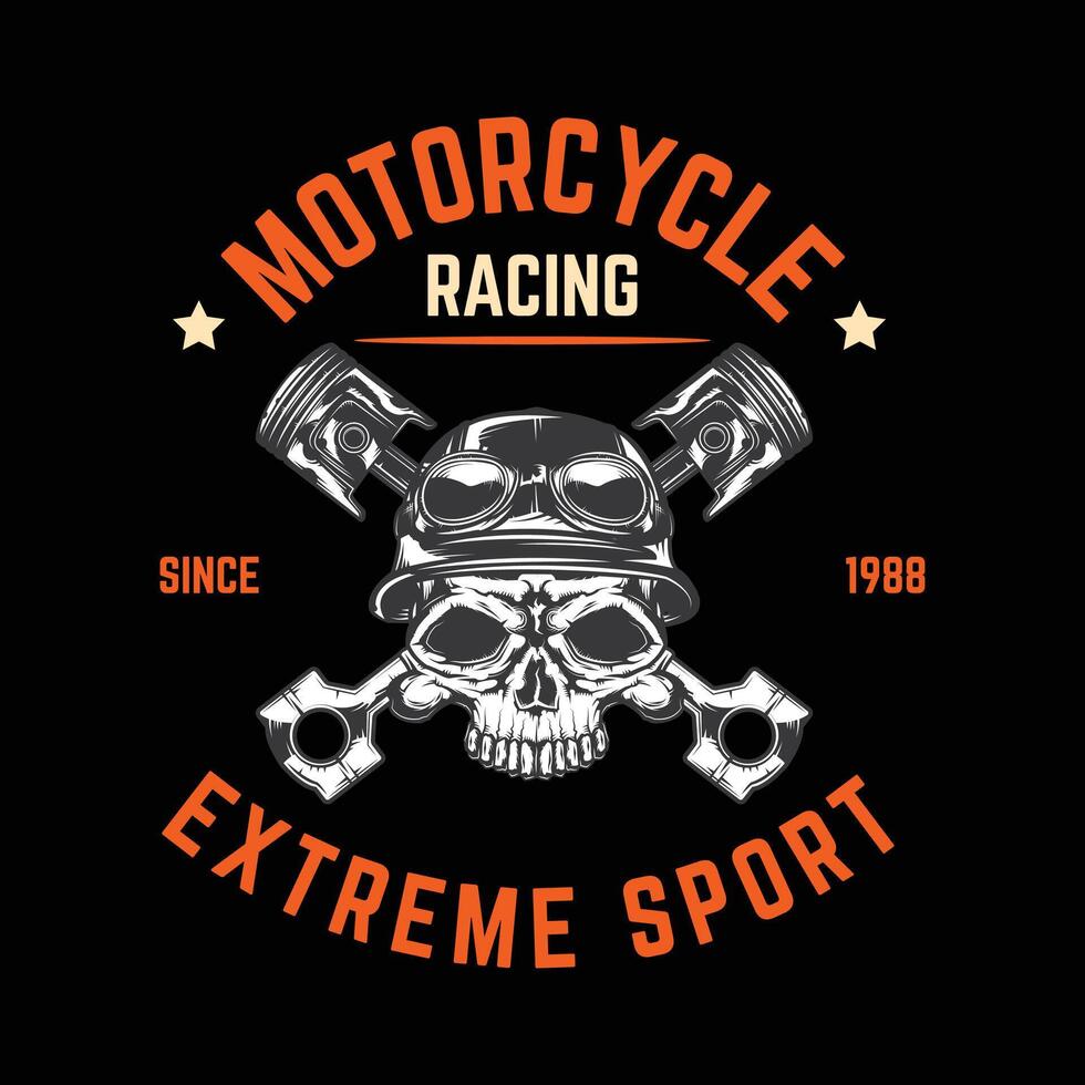 Custom Motorcycle Biker fashion Typography Extreme racing club t-shirt apparel stamp, sticker emblem, typography print, fabric cloth. Gothic Calligraphy. California Hipster retro badge vintage vector