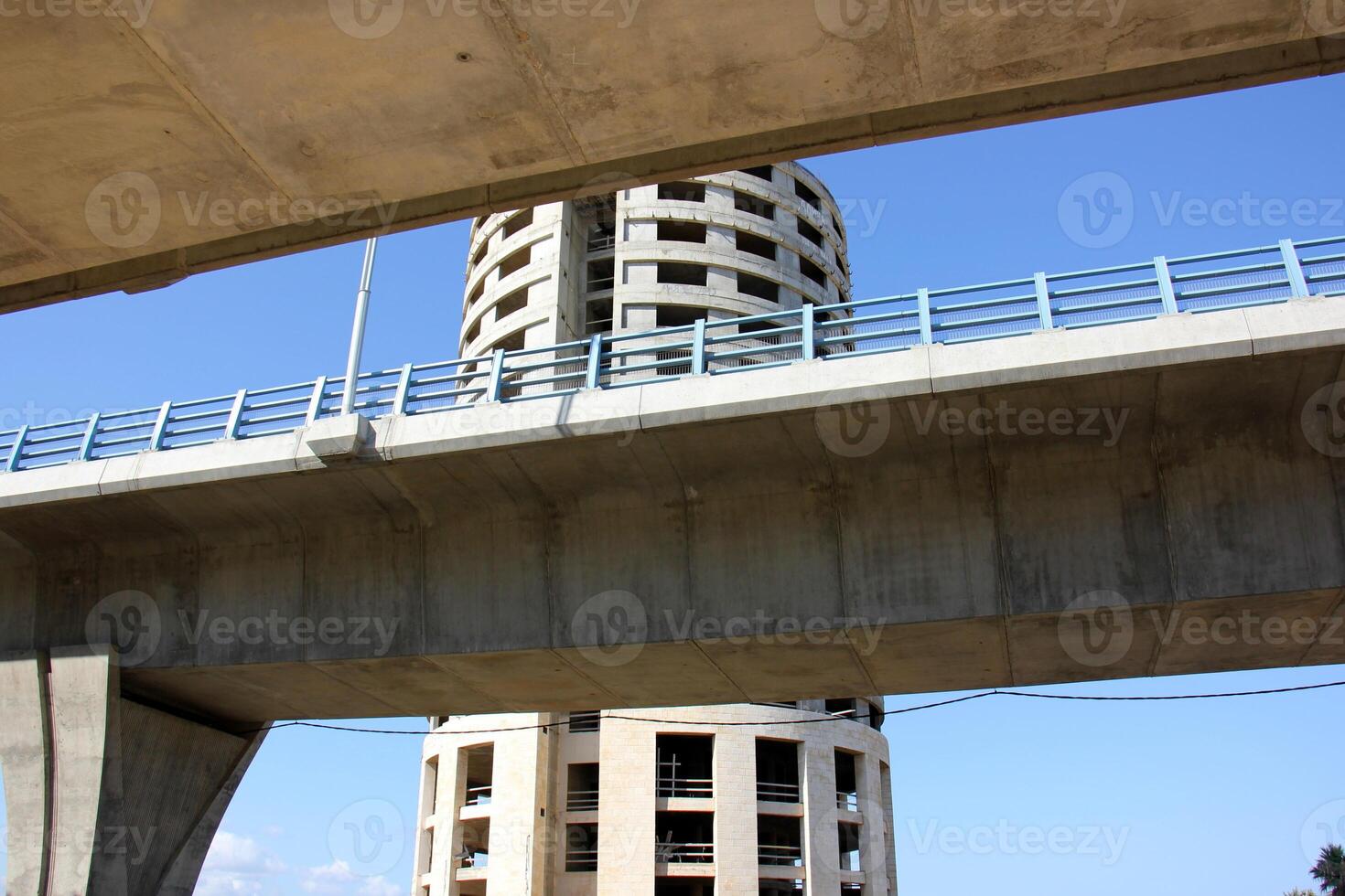 The bridge was built over a gorge and a water obstacle. photo