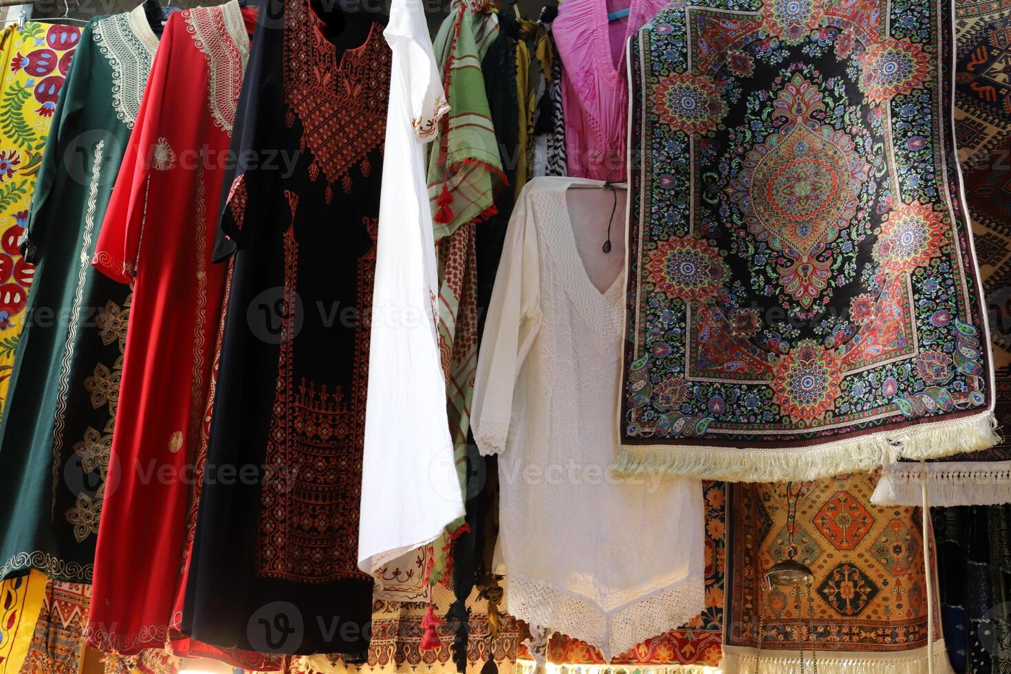 Tel Aviv Israel 04 05 2024. Various goods and clothes are displayed on display in a store in a large shopping center. photo