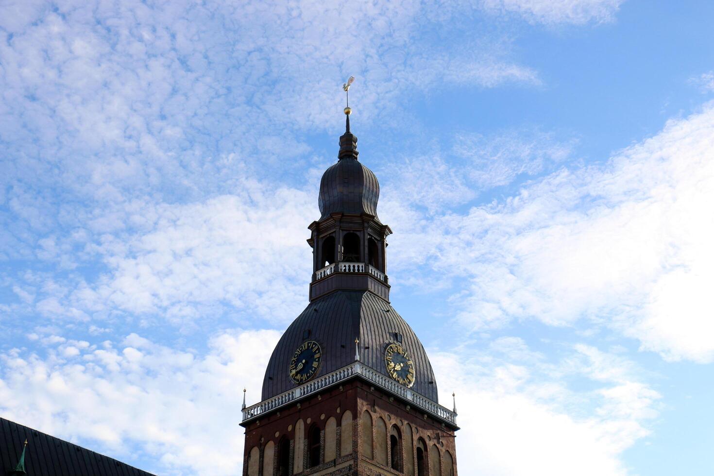 25 07 2023 Riga Latvia. Riga, the capital of Latvia, is located on the banks of the Daugava River at its confluence with the Gulf of Riga. photo